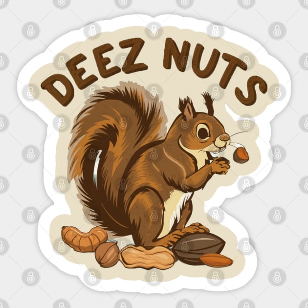 Deez Nuts retro Sticker by Aldrvnd